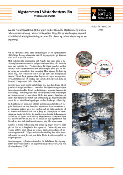 Älgstammen i Västerbottens län, Vintern 2014/2015