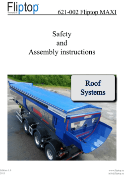 Safety and Assembly instructions Roof Systems