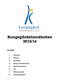 Gk handbok - Kungsgårdsgymnasiet