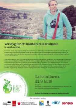 Jesaia Lowejko - Verktyg för ett hållbarare Karlshamn