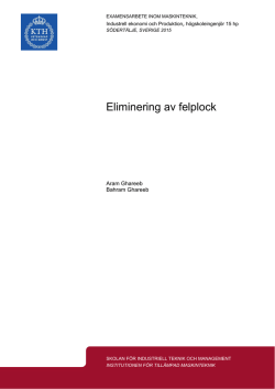Eliminering av felplock