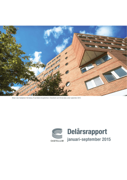 Delårsrapport januari-september 2015