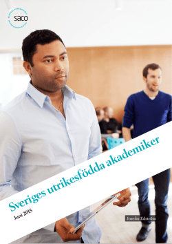 Sveriges utrikesfödda akademiker
