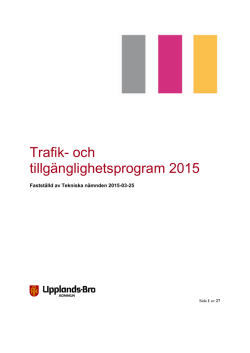 Trafik- och tillgänglighetsprogram 2015 - Upplands-Bro