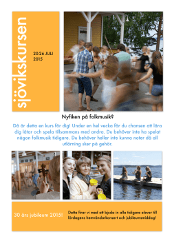 Sjövik 2015 - Västergötlands Spelmansförbund