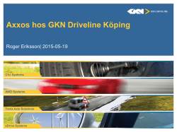 Axxos på GKN Driveline