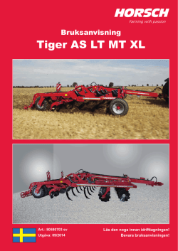 Underhållsöversikt Tiger AS LT MT XL