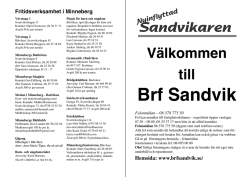Välkommen till brf Sandvik i Minneberg