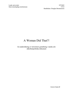 A Woman Did That?! - Lund University Publications