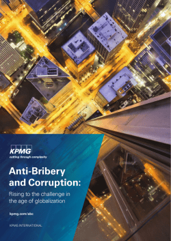 Anti-Bribery and Corruption: