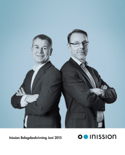 Inission Bolagsbeskrivning Juni 2015