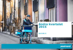 Presentation: Del&aring;rsrapport januari-juni 2015