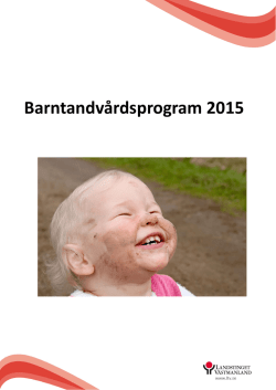 Barntandvårdsprogram 2015