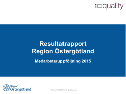 Resultatrapport Region Östergötland