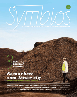 Symbios, magasinet om miljöintegration och ekonomi från Econova