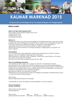 Knalleinformation Kalmar Marknad 2015