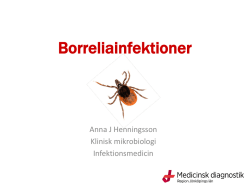 Borreliainfektioner, 16 och 22 april 2015 (nytt fönster)