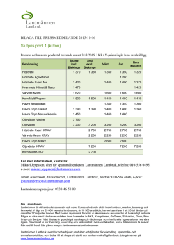 Bilaga till pressmeddelande poolpriser 2015