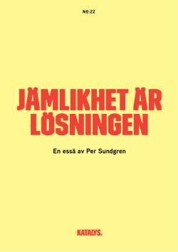 En essä av Per Sundgren