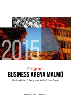Se programmet för Business Arena Malmö