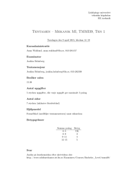Tentamen 2015-04-09 - Division of Solid Mechanics