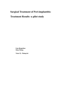 Surgical Treatment of Peri-implantitis: Treatment Results