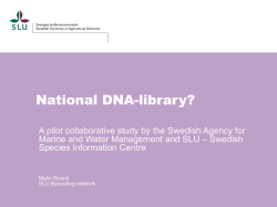 National DNA-library? - internt