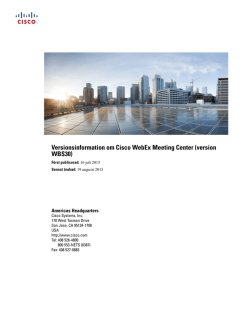 Versionsinformation om Cisco WebEx Meeting Center (version