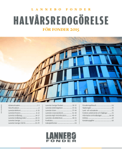 HALVÅRSREDOGÖRELSE