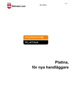 Manual Platina för nya handläggare