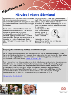Nyhetsbrev nr 3 2014 Närvård i västra Sörmland, 563 kB