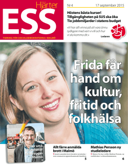 Hjärter Ess September 2015 - Socialdemokraterna i Malmö