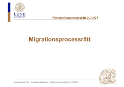 Migrationsprocess - Juridiska fakulteten