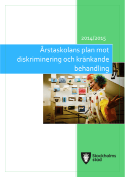 Årstaskolans plan mot diskriminering och kränkande behandling