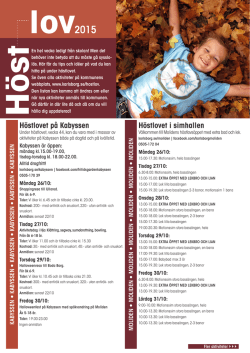 Höstlov 2015 - program A4