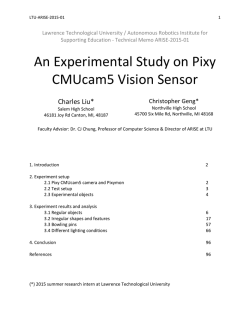 An Experimental Study on Pixy CMUcam5 Vision Sensor