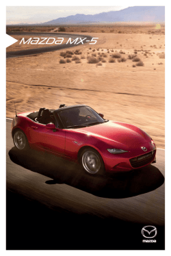Broschyr - Välkommen till Mazda Sverige