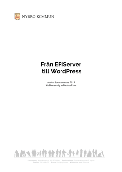 Från EpiServer till WordPress