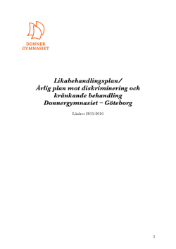 likabehandlingsplanen 2015-2016