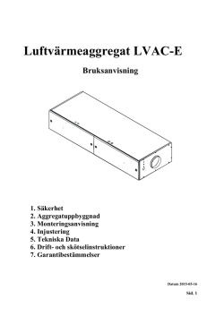 Bruksanvisning LVAC-E