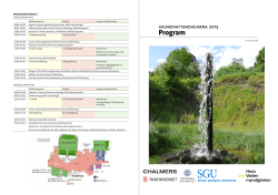 Program för Grundvattendagarna 2015