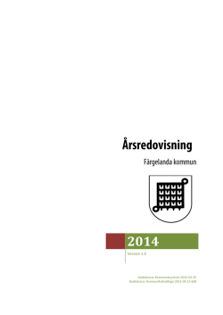 Färgelanda kommun, årsredovisning 2014