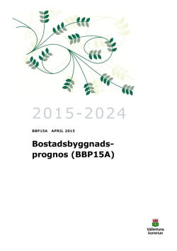 Bostadsbyggnadsprognos 2015-2024
