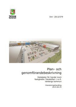 Plan- och genomförandebeskrivning