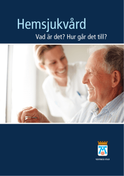 Hemsjukvård - Västerås stad