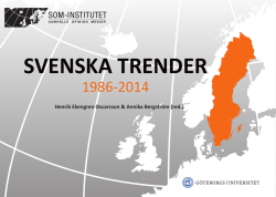 Svenska trender 1986-2014 - SOM-institutet