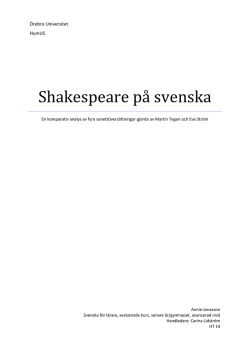 Shakespeare på svenska