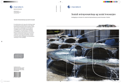 Sosialt entreprenørskap og sosial innovasjon