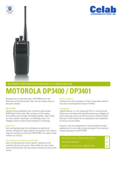 MOTOROLA DP3400 / DP3401