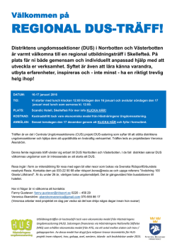 DUS-träff program - Svenska Ridsportförbundet